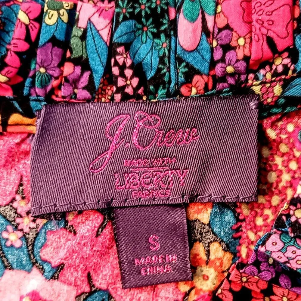 J. Crew X Liberty Ciara Floral Flutter Sleeve Cotton Top